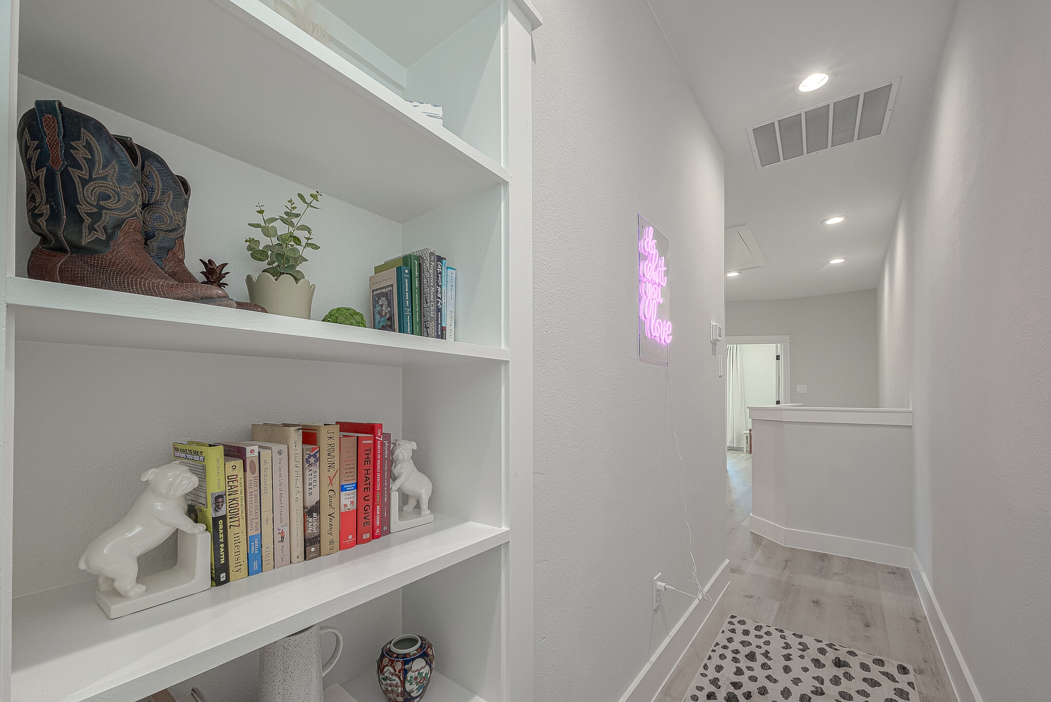 Bookshelf in hallway - 2105 Sam Wilson St