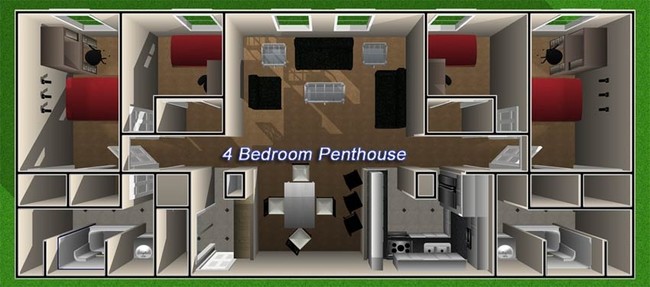 4BR/2BA - Harrison Apartments