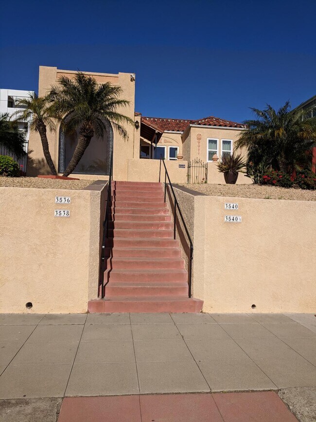 Front entry to Davidson Villas. The duplex 3538 is in back - 3538 Georgia St