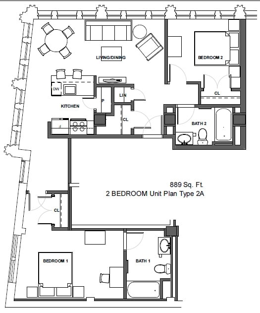2BR/2BA - Winter Street Apartments, 8