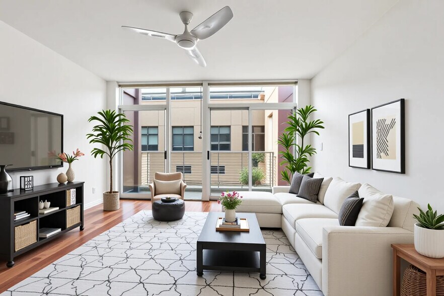 Living Room-Virtually staged - 630 Thomas L Berkley Way