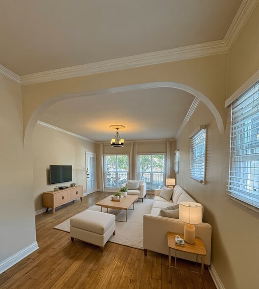 Living room view from the kitchen - 4318 Clinton St