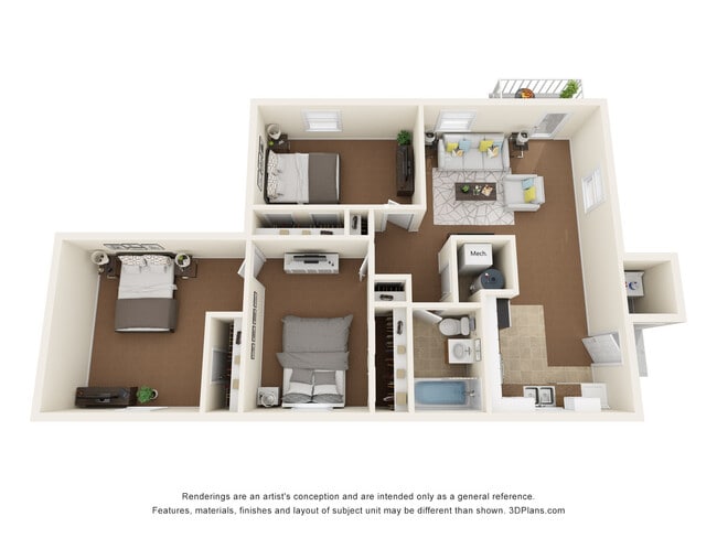3 Bed 1 Bath - The Life at Lakeside Villas