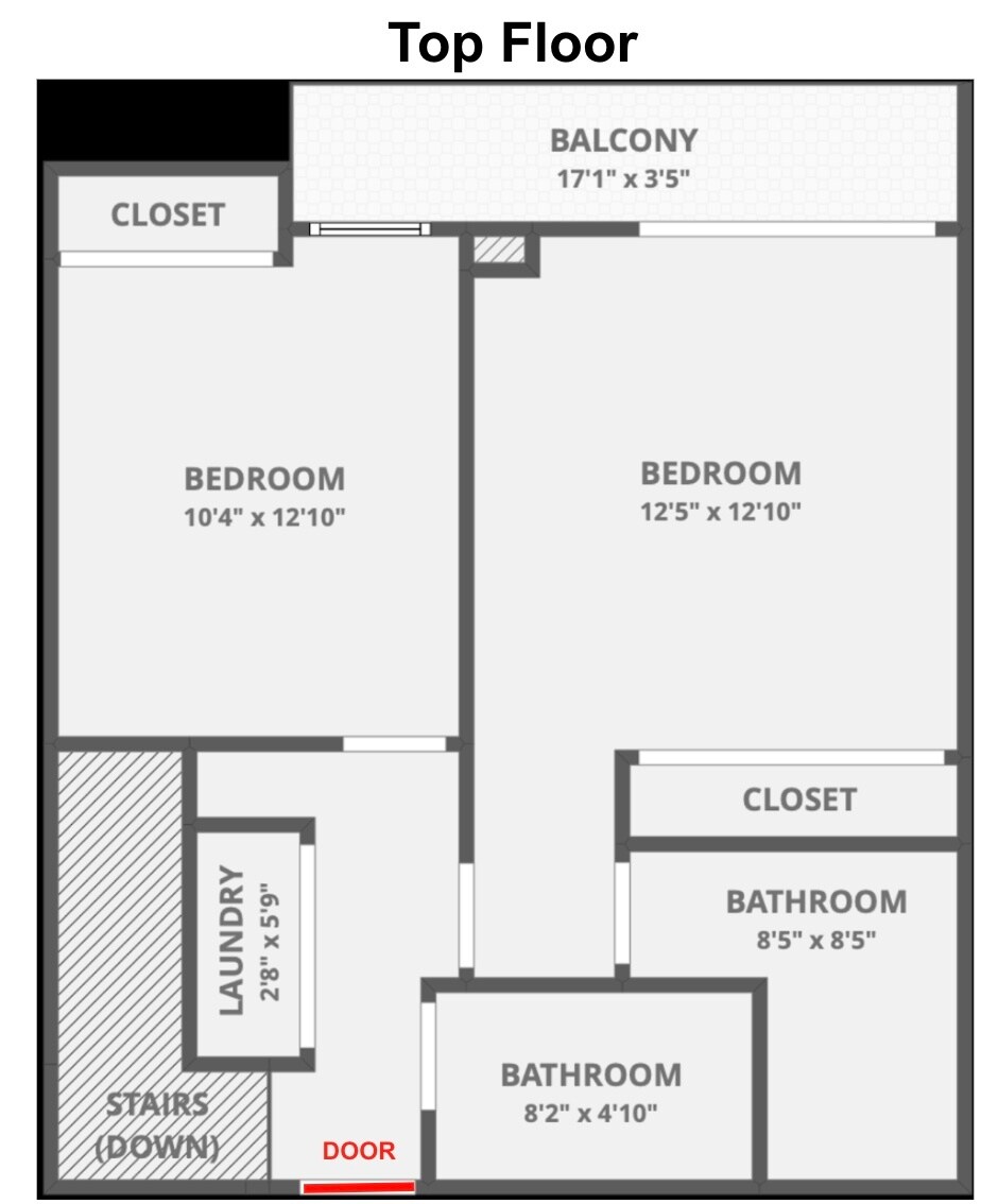 Layout of Top Floor - 4750 Templeton St