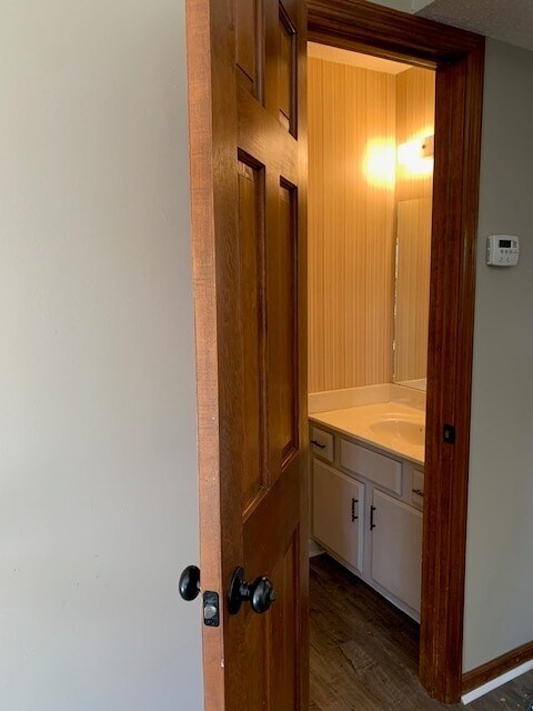 1st floor half bath vanity - 6020 Sand Wedge Cir