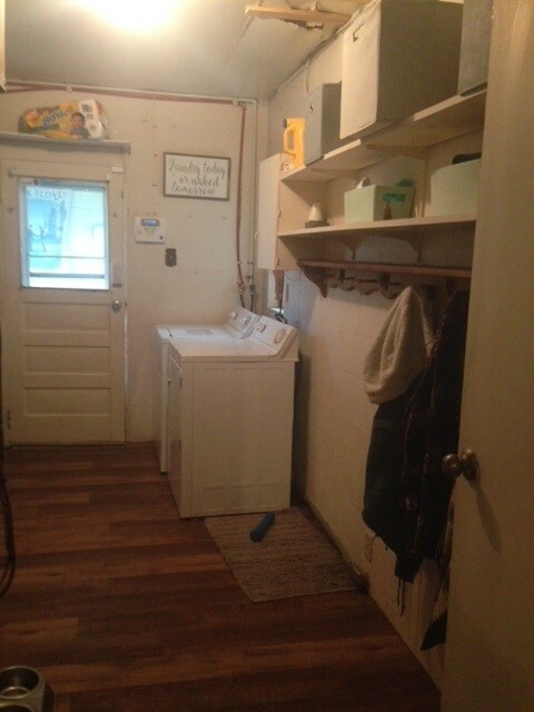 Washer/Dryer by back door. - 2913 S Rogers St