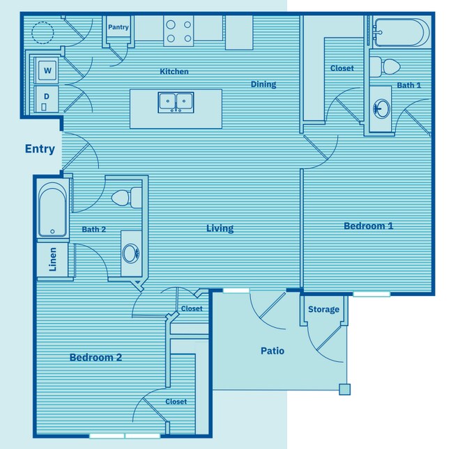 B1 floor plan The Waters at Settlers Trace - The Waters at Settlers Trace