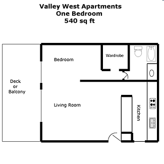 1BR/1BA - Valley West Apartments