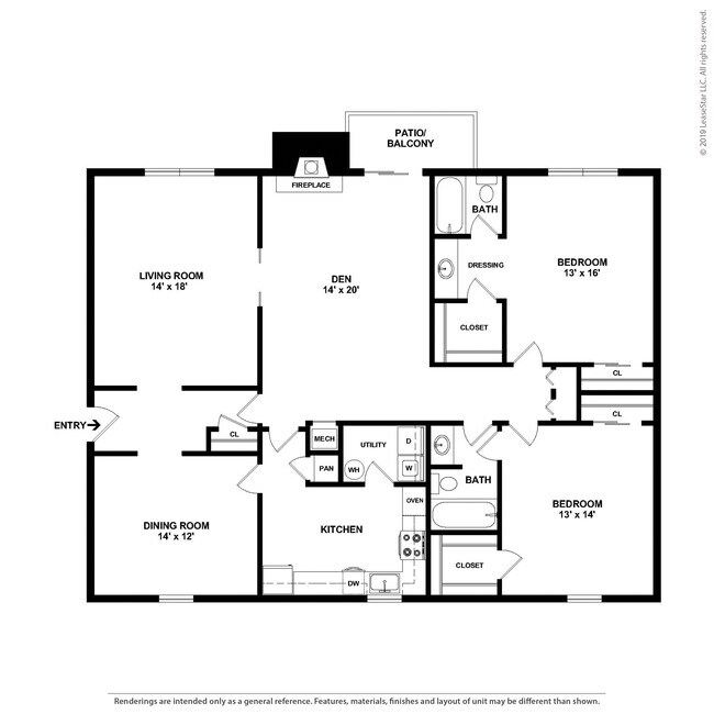 2 BD 2BTH - 1800 sq/ft (2x2) - Maison Imperial
