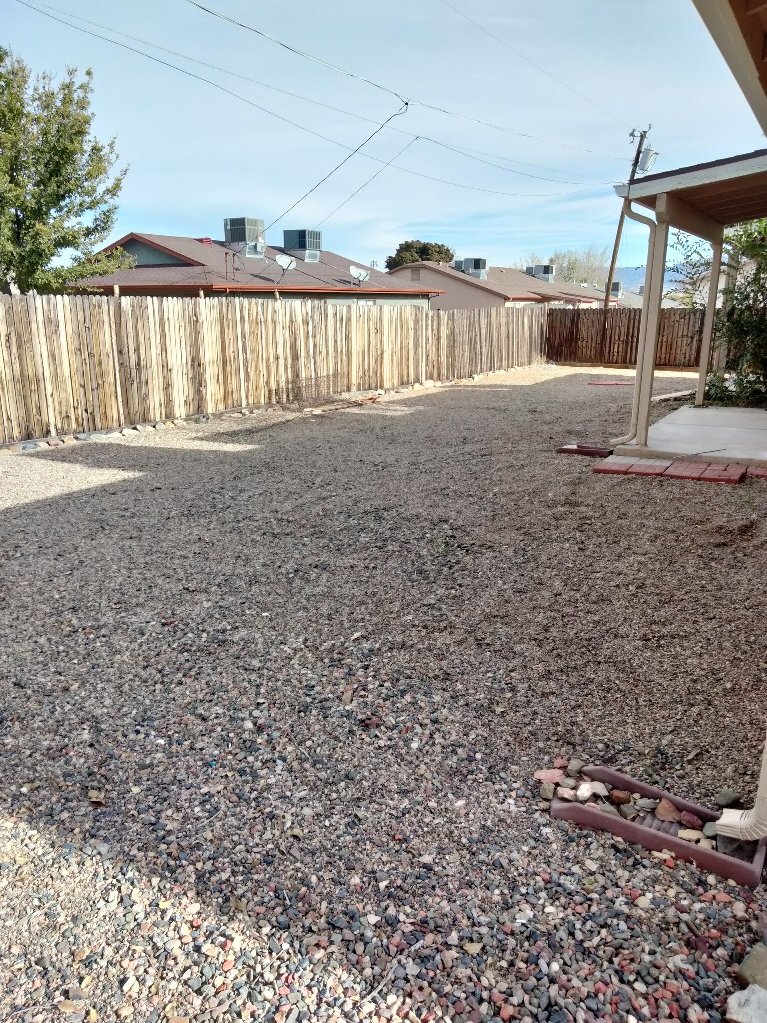 View of backyard patio off master bedroom - 8396 E Stevens Dr