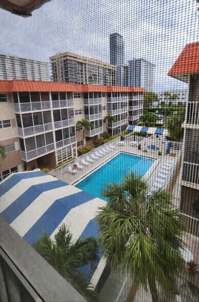 View of the pool from Balcony - 2097 S Ocean Dr