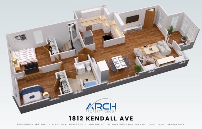 1806-Floor Plan - The Badger Den Apartments on Kendall