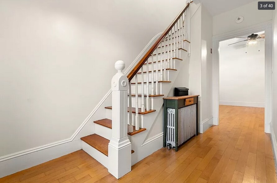 Foyer and staircase to Unit B - 35 Lincoln Ave