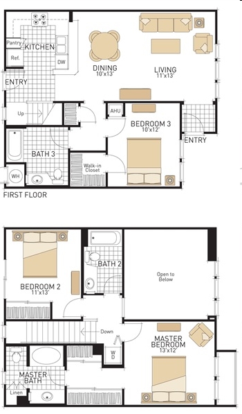 3BR/3BA - The Oaks Apartment Homes