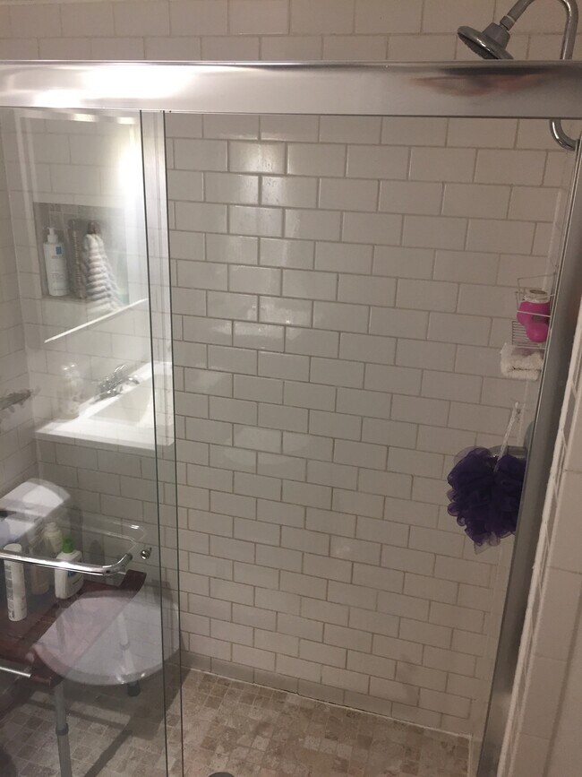 New subway tile, high-pressure shower - 2710 Douglas Ave