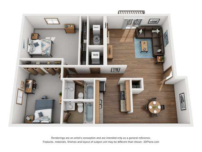 Floorplan - 1417, 1415, 1413 Challis (Challis)