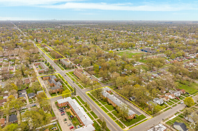 Five-Building Parcel Outlines - Detroit Luxury Living Apartments