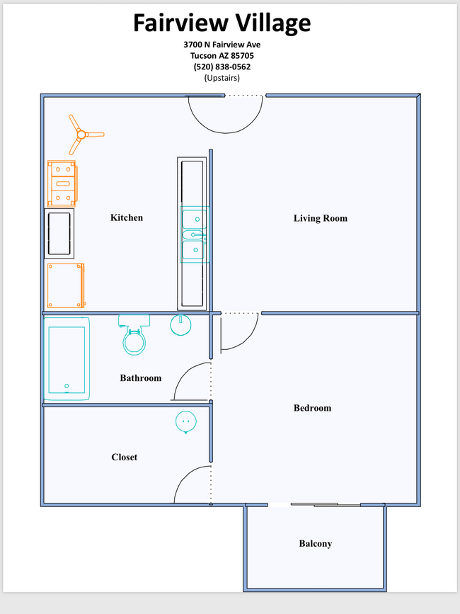 Floorplan - Fairview Village Apartments professionally...