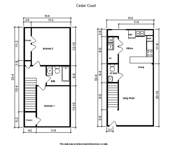 2BR/1.5BA - Cedar Court