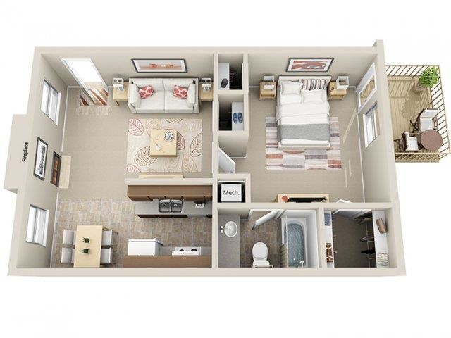 Floorplan - Sheridan Square Apartments