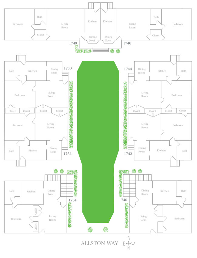 Courtyard Diagram - 1752 Allston Way