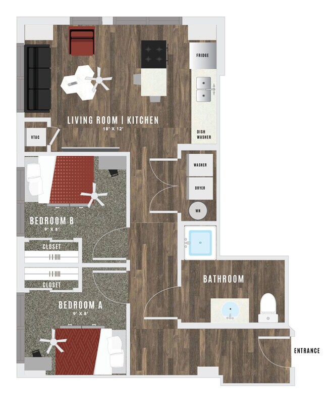 The Two (ADA Compliant)- 641 sqft. - Atmosphere