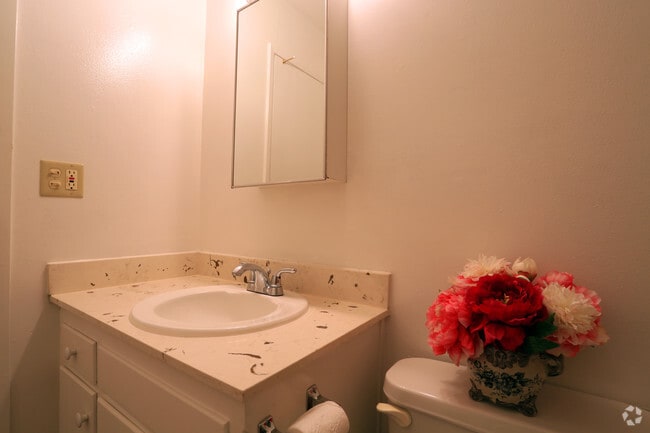 One bedroom bathroom - Leisure Terrace Apartments