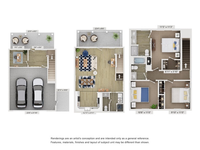 Floorplan - Hamlet Quail Crossing - Homes and Townhomes