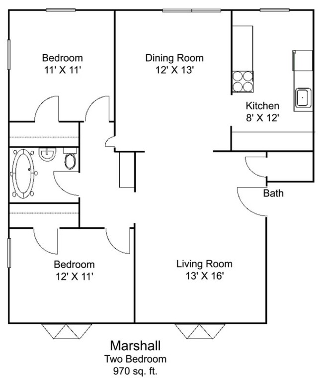 Floorplan - The Breton Apartments