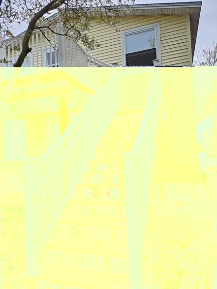 entry stairs to apartment - 132 Hinesburg Rd