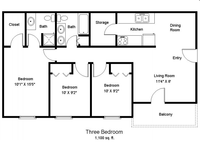 3BR/2BA - Lida Lake Estates Apartments in Rochelle, IL