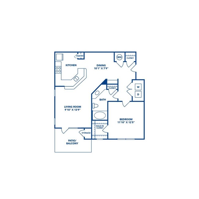 1 Bedroom | 1 Bath | 840 SF - Garrison Station Apartments