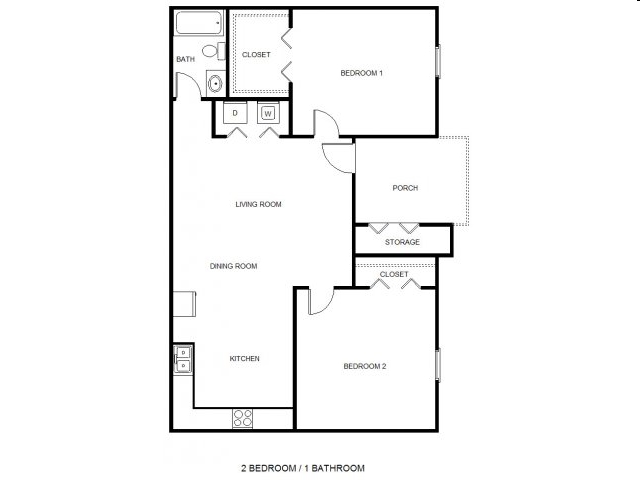 2BR/2BA - Valley Hill Senior Apartments