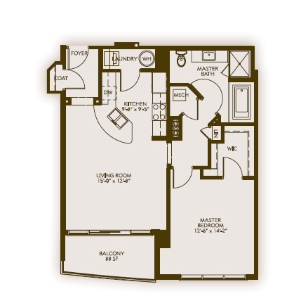 1BR/1BA - Luxe Midtown