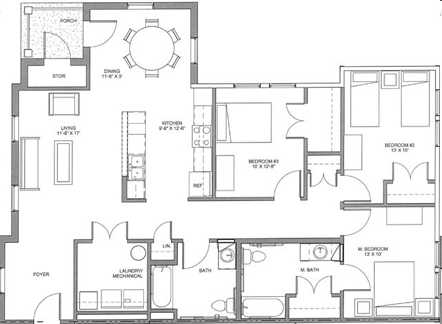 3 BED 2 BATH LOFT - The Lofts at Southside Apartments