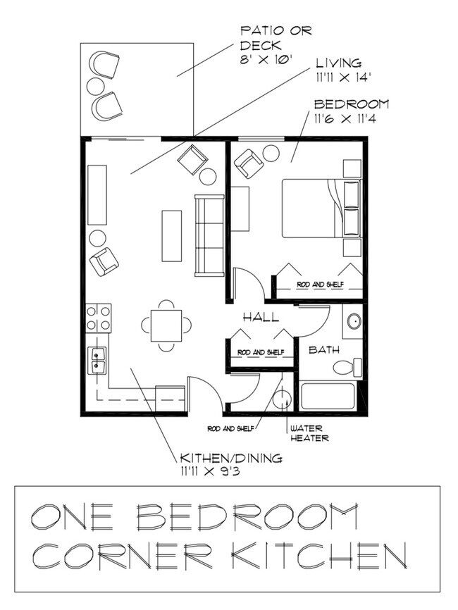 One Bedroom Corner Kitchen - River Bluff Apartment Homes