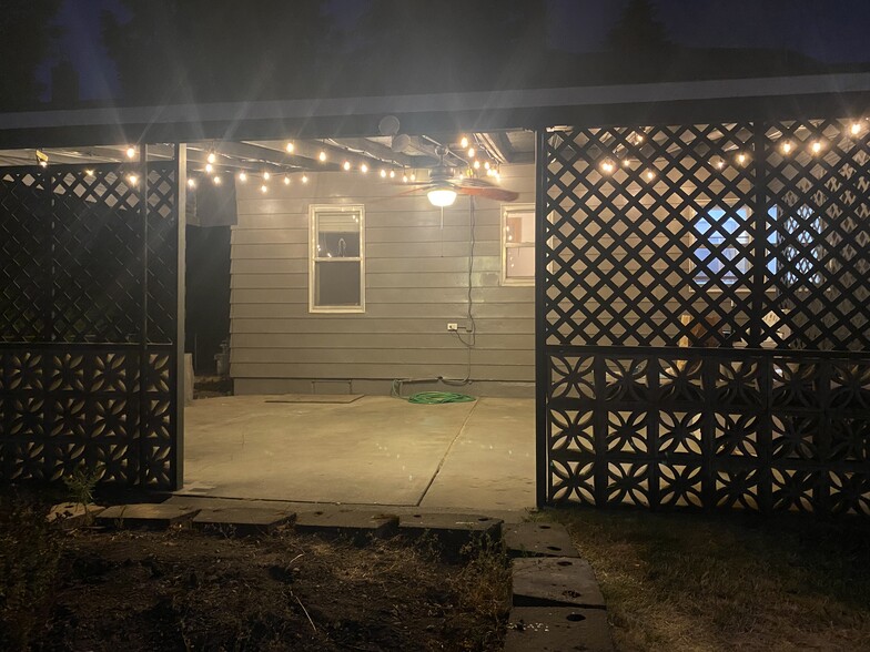 Back Patio with Lights - 729 E Indiana Ave