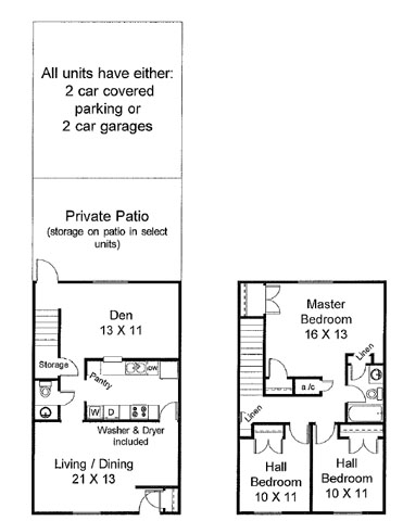 Floorplan - Hill Country Townhomes