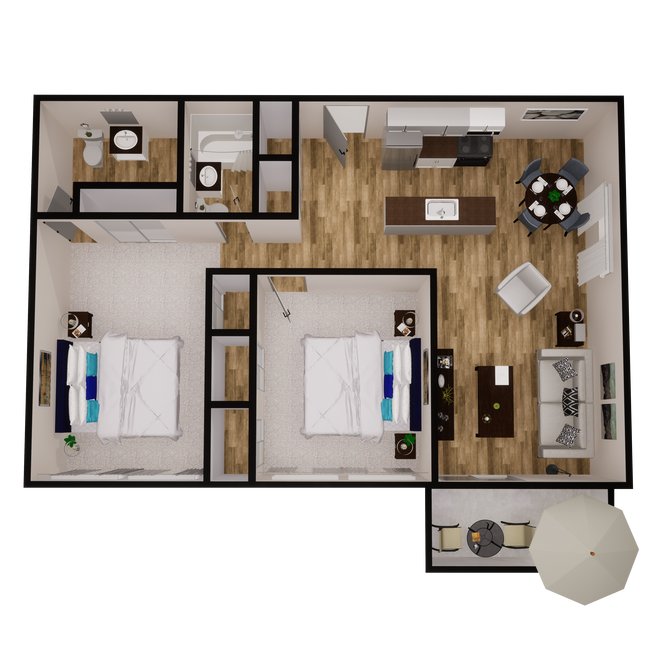 Floorplan - Flats at Pinecliff