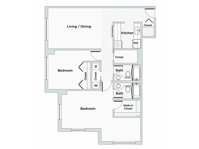Floorplan - Oak Park City Apartments