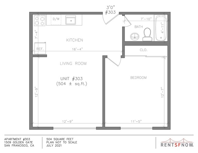 Floorplan - 1509 Golden Gate