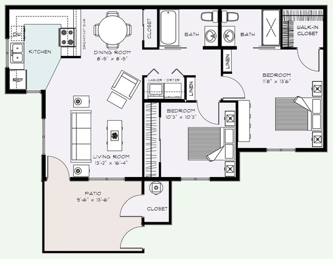 The Flat Floorplan - Talent Parkside