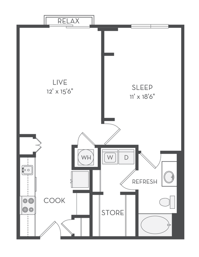 Kahlo Floorplan at Cottonwood Westside Apartments - Cottonwood Westside