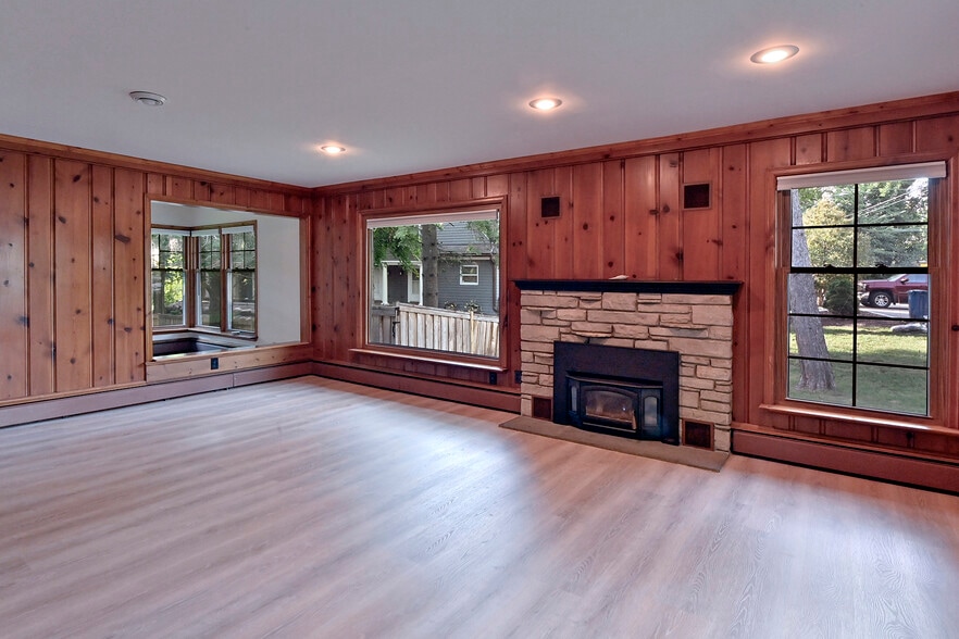 Living room into dining room view - 330 Central Ave S