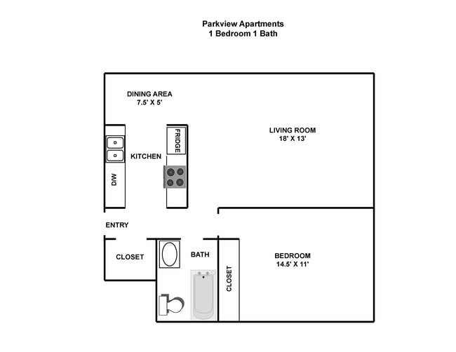 Floorplan - Parkview Apartments