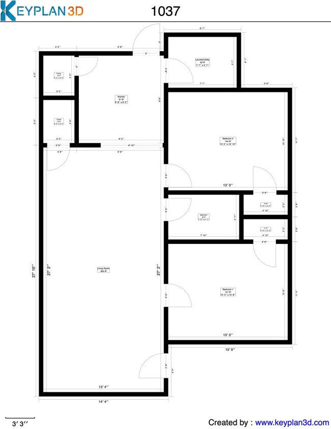 Building Photo - Updated 2 Bedroom | 1 Bathroom  868 Square...