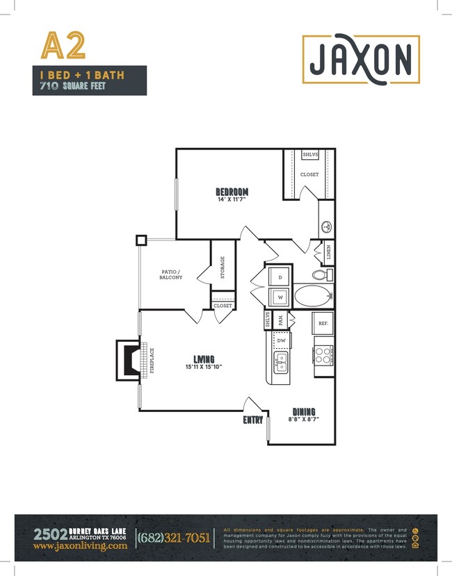 A2- 1Bed/1Bath - Jaxon