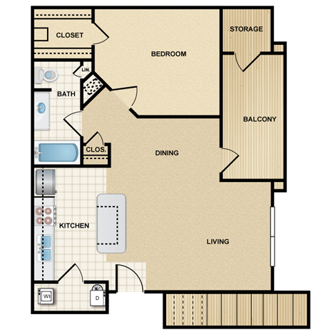 Floorplan - Crowne Chase Apartment Homes