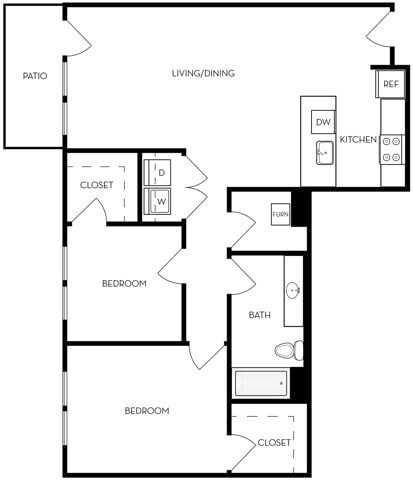 2x1 Floorplan - City Garden