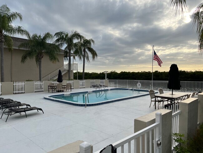 Pool with canal view - 8815 Bay Pointe Dr